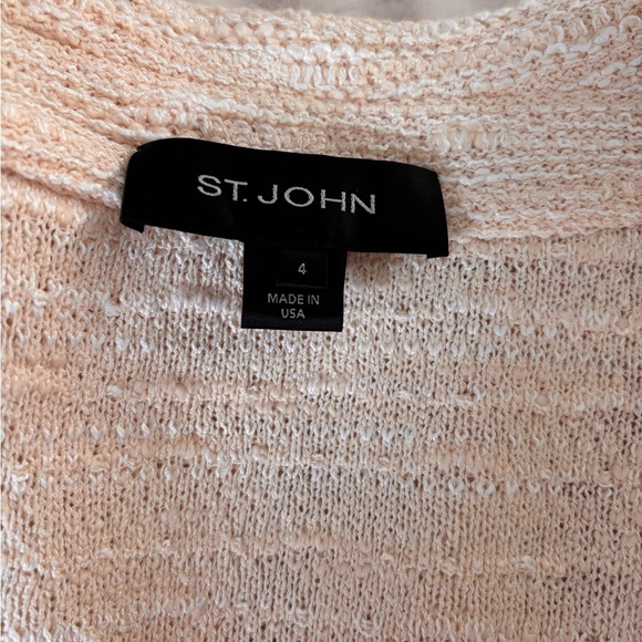 St. John Cream Textured Blazer with Black Accents - Picture 6 of 12